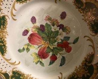 Set of 12 French service plates
