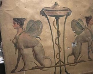 Absolutely exquisite Victorian screen circa 1790 - 1810 in found condition as expected with age.