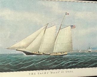 Antique America hand tinted engravings