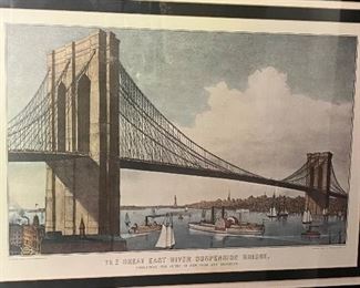Antique New York hand tinted engravings