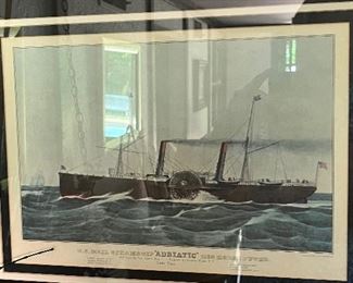 Antique New York hand tinted engravings