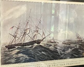 Antique  hand tinted engravings