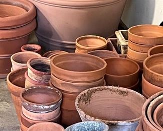 Vintage terra cotta planters and pots
