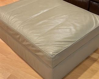 Nancy Corzine large custom leather oversized ottoman 