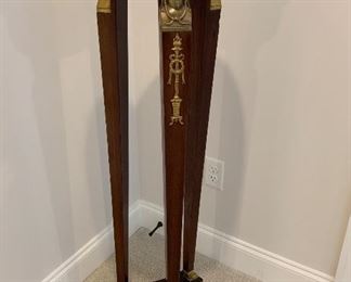 THE FINEST 19th-Century French Empire Mahogany & Gilt Bronze Heads Pedestal Stand from M.S. Rau in New Orleans