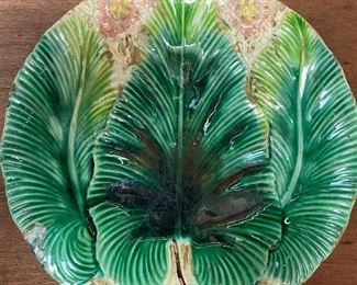 Rare antique majolica plate