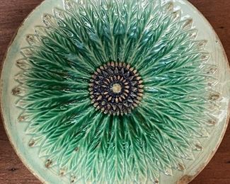 Small very old majolica plate
