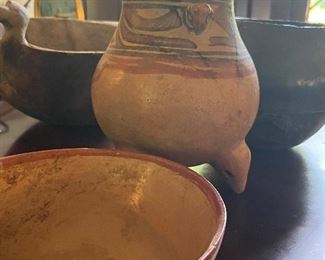 PRE-COLUMBIAN large polychrome vessels 