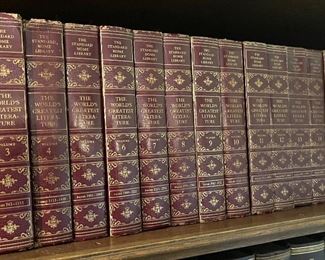 Antique Standard home library leather bound books