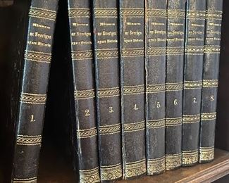 Antique leather bound books 