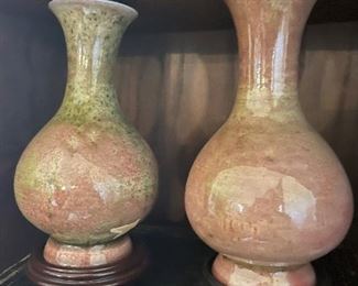 Late 1800s pair of CHINESE PEACH BLOSSOM-GLAZED VASES…$$$
These vases have a minimum price