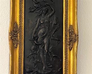 2 of 2
F. Duquesnoy Paris 1892 signed Framed Bronze Plaque