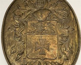 Huge antique British amorial plaque