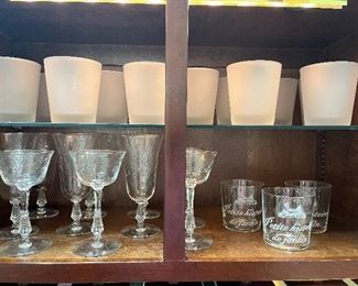 Antique crystal and bar ware 
