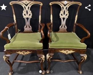 A stunning pair of mid 19th C Portuguese hand carved armchairs
Recently acquired at auction!