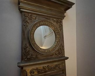 Large narrow La Barge handmade gilt wood floor mirror circa 1940