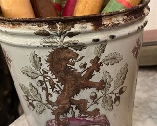  Beautiful antique tin planter
