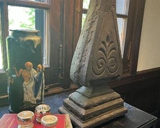 Pair of antique andiron lamps circa 1790