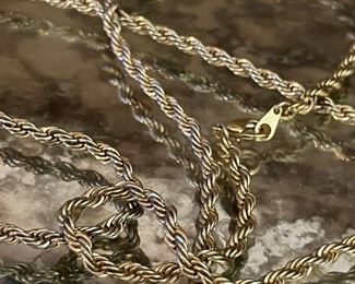 14KT gold rope necklace 