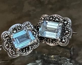 Blue topaz earrings