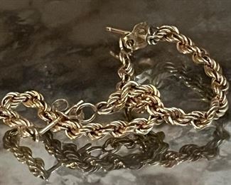 14KT gold rope earrings