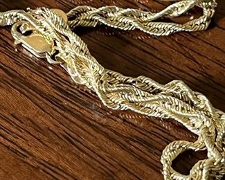 14KT gold rope twist bracelet 