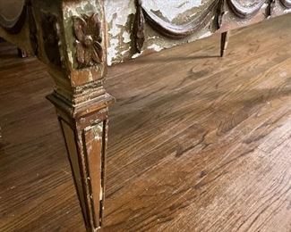 19th C French cocktail table with ivory marble top