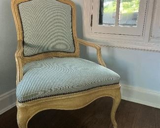 Pair of Nancy Corzine contemporary French arm chairs