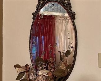 Beautiful etched wall mirror 
