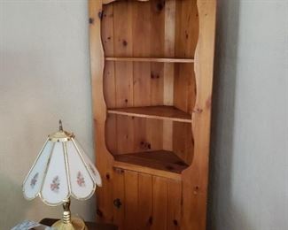 Pine corner cabinet