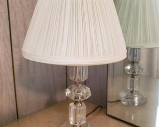 Qty 2 crystal lamps