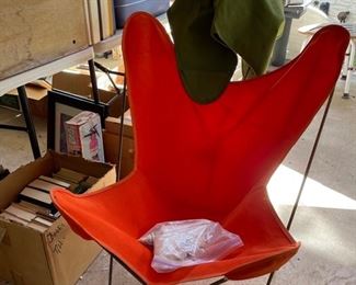 Vintage Canvas & Iron butterfly chairs