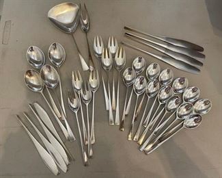 Dansk Denmark Tjorn Sterling Silver Flatware - service for 4 plus serving pieces