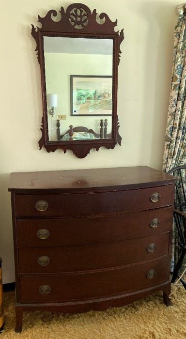 Mahogany Dresser and fine Chippendale Mirror
