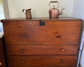 Fine 19th C. lift top blanket chest