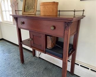 credenza with brass gallery