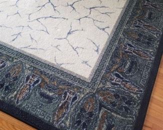 Navy and ivory area rug