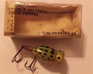 Vintage Fred Arbogast Hula Popper Fishing Lure