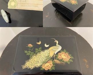 Westland Co Black Laquer Chopin Nocturne Musical Jewelry Box