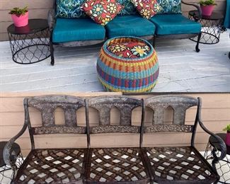 St. Moritz Hanamint Deep Seated Sofa Painted Patina Aluminum  from Casual Image Marietta 