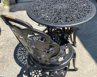 4 or 5 Sets of Painted Iron Bistro Sets