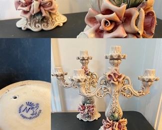 Nuova Capodimonte Pair Candlesticks 