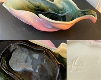 Vintage Hull USA Leaf Shaped Dish