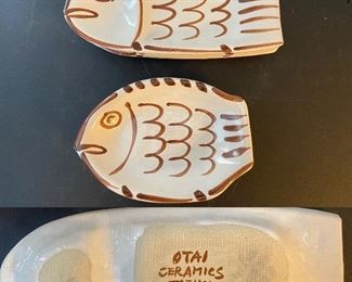 Itami Ceramics Tajimi 7 pc set of Fish Dishes