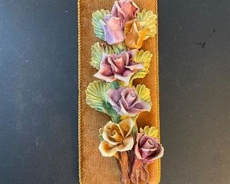 Pair Capodimonte Wall Plaque 