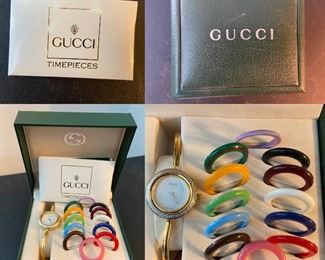 Gucci Watch with Interchangeable Color Rings