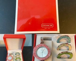 Coach Watch with Interchangeable Color Rings