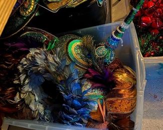 Designer Christmas Ornaments & Wreaths ( Sequins & Feathers )