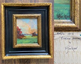 10 X 8 Framed Acrylic Signed V Jackson ( Victoria ) “ Endless Journey “