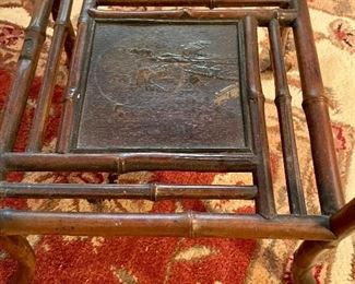 Antique bamboo side stand, in moderate condition